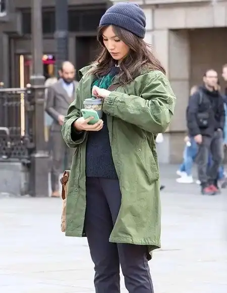 Gemma Chan The Eternals Green Coat