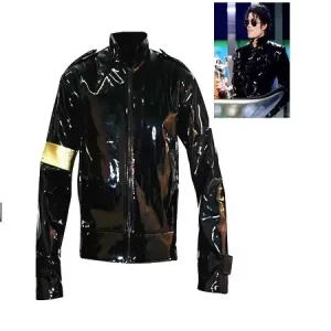 Michael Jackson Black Military Cool Leather Jacket