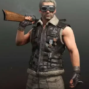 PUBG-Shearling-Brown-Leather-Vest