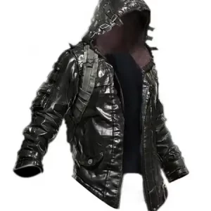 Pubg-Black-Leather-Hoodie-Jacket