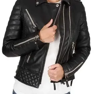 Women-Quilted-Biker-Black-Leather-Jacket