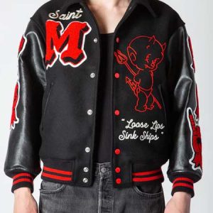 Saint Michael Soccer Black Varsity Devil Jacket