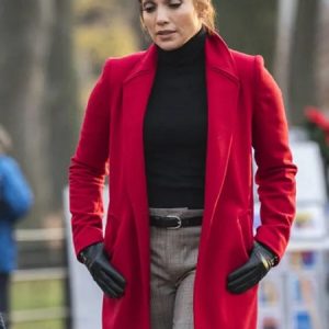 Second Act Jennifer Lopez Red Coat