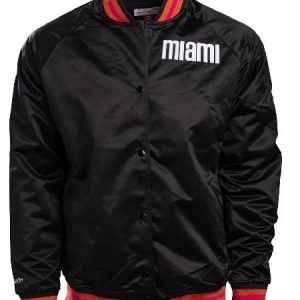 Court Culture X Mitchell And Ness Floridians Black Satin Jacket