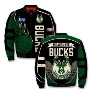 Milwaukee Bucks Printful 3d Bomber Jacket