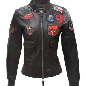 Top Gun® Women’s Vegan Leather Bomber Jacket