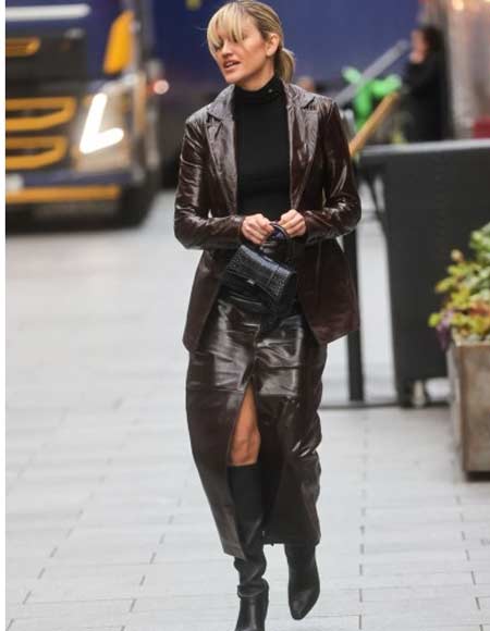 Ashley Roberts 2023 Leather Jacket