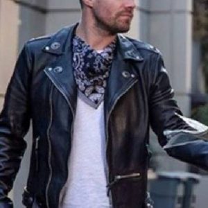 Arrow Oliver Queen Elseworlds Black Leather Jacket