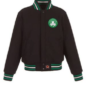Women’s Boston Celtics JH Design Black NBA Embroidered Logo Wool Varsity Jacket