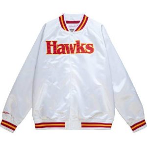 NBA Atlanta Hawks white varsity jacket
