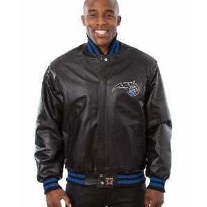 NBA Orlando Magic Black Leather Jacket