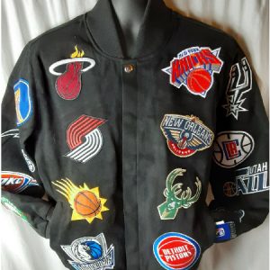 Philadelphia 76ers NBA G-III Collage Embroidered Front Snap Jacket