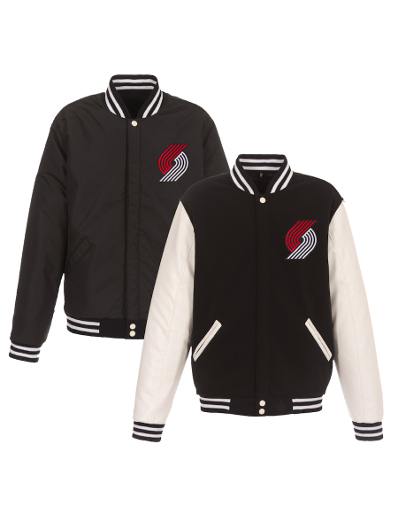 Portland Trail Blazers Jh Design Reversible Fleece Jacket