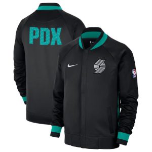 Portland Trail Blazers Nike Black City Edition Showtime Thermaflex Jacket