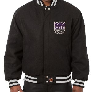 Sacramento Kings JH Design Black Big And Tall All Wool Jacket