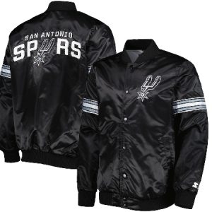 San Antonio Spurs Starter Black Pick And Roll Varsity Jacket