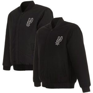 San Antonio Spurs Jh Design Black Reversible Embroidered Jacket