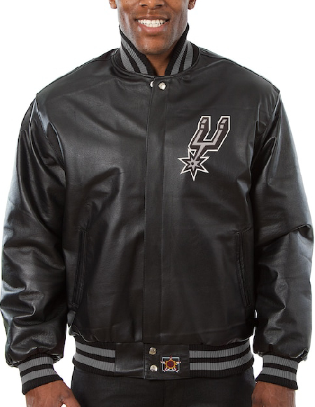 San Antonio Spurs Jh Design Black Domestic Team Color Jacket
