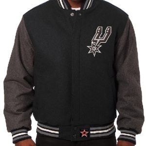 San Antonio Spurs JH Design Black Domestic Two-Tone Jacket