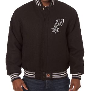 San Antonio Spurs JH Design Black Big And Tall All Wool Jacket
