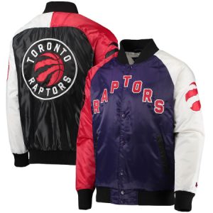 Toronto Raptors Starter Purple Red White Tricolor Remix Raglan Jacket