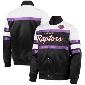 Toronto Raptors Mitchell And Ness Black Hardwood Classics Script Jacket
