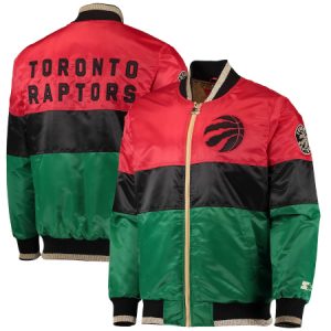 Toronto Raptors Starter Red And Green Black History Month NBA 75th Anniversary Jacket