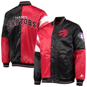 Toronto Raptors Starter Red And Black 75th Anniversary Leader Color Block Jacket