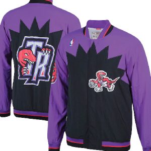 Toronto Raptors Mitchell And Ness Hardwood Classics Authentic Purple Jacket