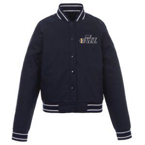 NBA Utah Jazz JH Design Navy Poly-Twill Jacket