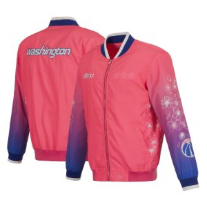 Washington Wizards JH Design Pink City Edition Nylon Jacket