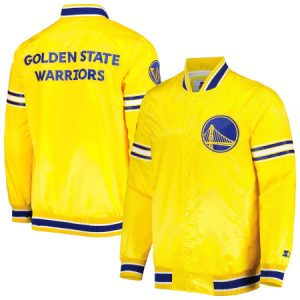 NBA Starter Gold Golden State Warriors Slider Varsity Jacket