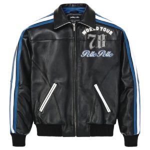 Pelle Pelle World Tour Black And Blue Plush Jacket