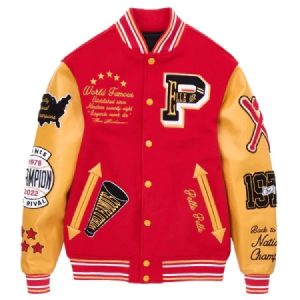 Pelle Pelle Red Varsity Jacket