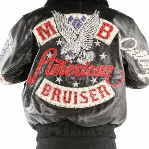 American Bruiser Black Pelle Pelle Leather Jacket