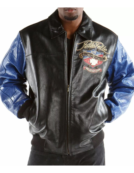 Black Blue Pelle Pelle Red White And True Leather Jacket