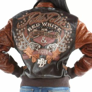 Pelle Pelle Red White And True Brown Leather Jacket