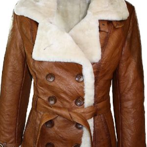 Rachael Aviator Double Breasted Leather Jacket