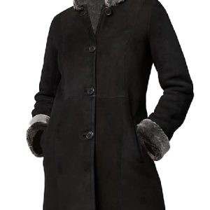 Womens Faux Fur Coat With Detachable Hood