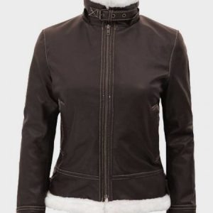 Jasmine Dark Brown Jacket With Hood