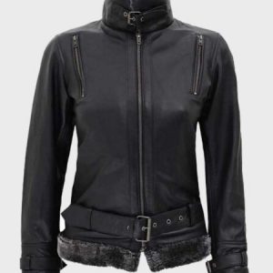 Timothy Designer Soft Shearling Leather Jacket