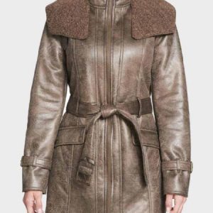 Becky Faux Shearling Mid-Length Duster Coat