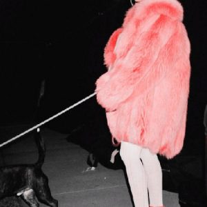 Singer Ariana Grande Pink Fur Jacket