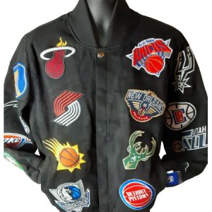 Utah Jazz NBA G-III Collage Embroidered Front Snap Jacket