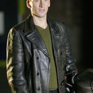 9th Doctor Who Black Leather Jacket