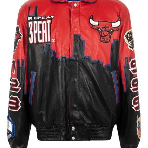 Jeff Hamilton Bulls 3Peat leather jacket