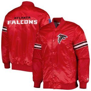 NFL Atlanta Falcons Starter The Pick and Roll Red Satin Jacket