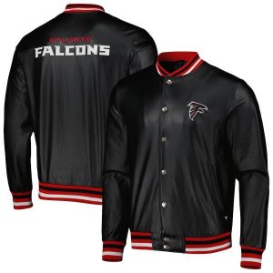 NFL Atlanta Falcons The Wild Collective Black Bomber Jacket