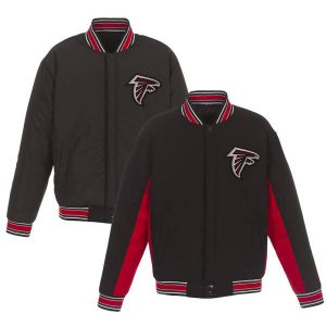 NFL Atlanta Falcons JH Design Black Wool Reversible Jacket