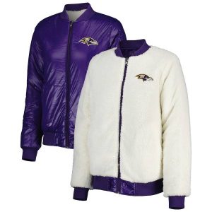 Baltimore Ravens NFL G-III Switchback Oatmeal/Purple Jacket
